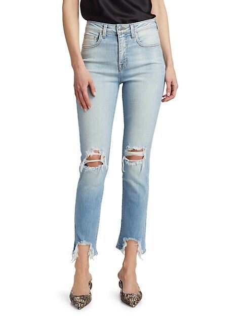 High Line High-Rise Skinny Distressed Jeans | Saks Fifth Avenue