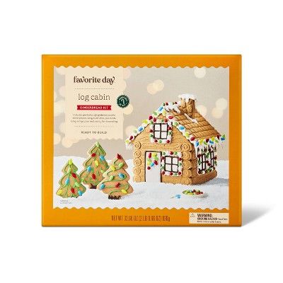 Holiday Log Cabin Gingerbread House Kit - 32.66oz - Favorite Day™ | Target