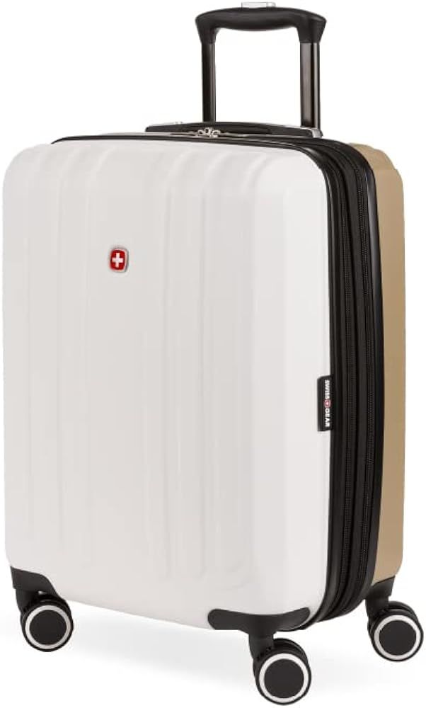 SwissGear 8028 Hardside Expandable Spinner Luggage, Ivory/Taupe, Carry-On 19-Inch | Amazon (US)