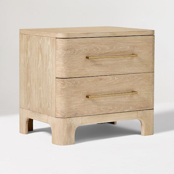 Leonora Night Stand, Cerused Light Oak | West Elm (US)