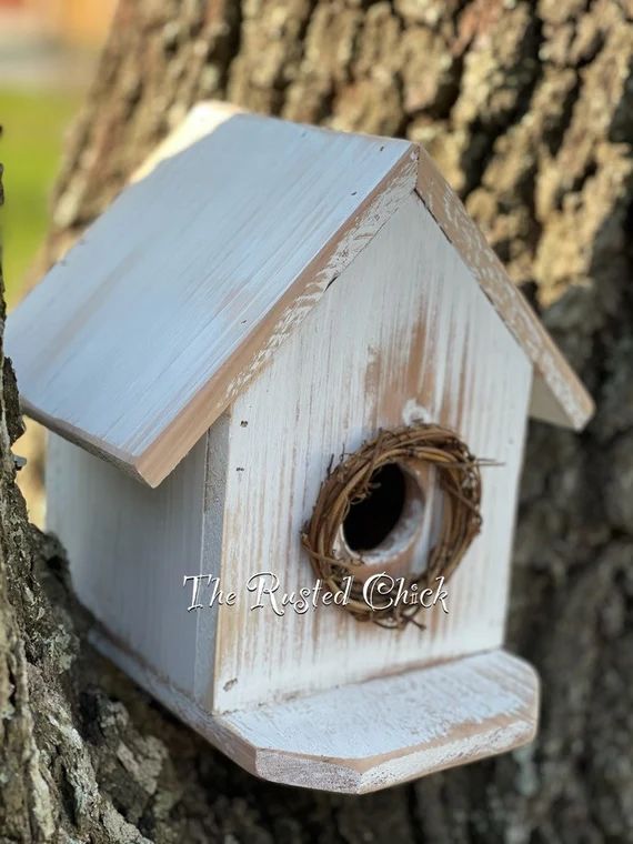 RUSTIC BIRDHOUSE Handmade Birdhouse Wreath Attachment | Etsy | Etsy (US)