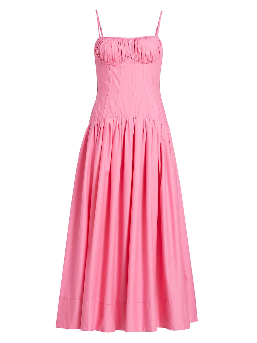 Women's Dolma Drop Waist Corset Midi-Dress - Peony - Size 6 | Saks Fifth Avenue