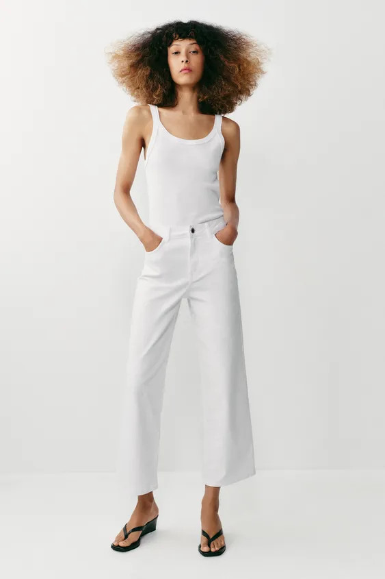 Z1975 HIGH-WAIST COMFORT CULOTTE JEANS | Zara US
