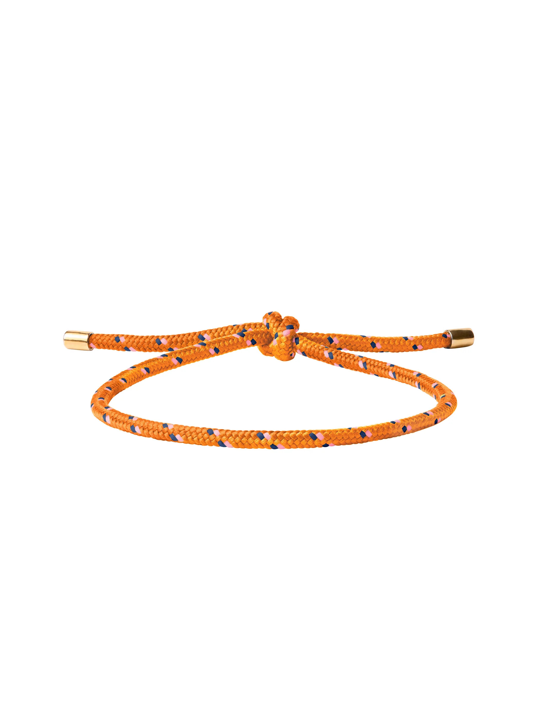 PARACORD ORANGE TIE ANKLET, GOLD | Dorsey