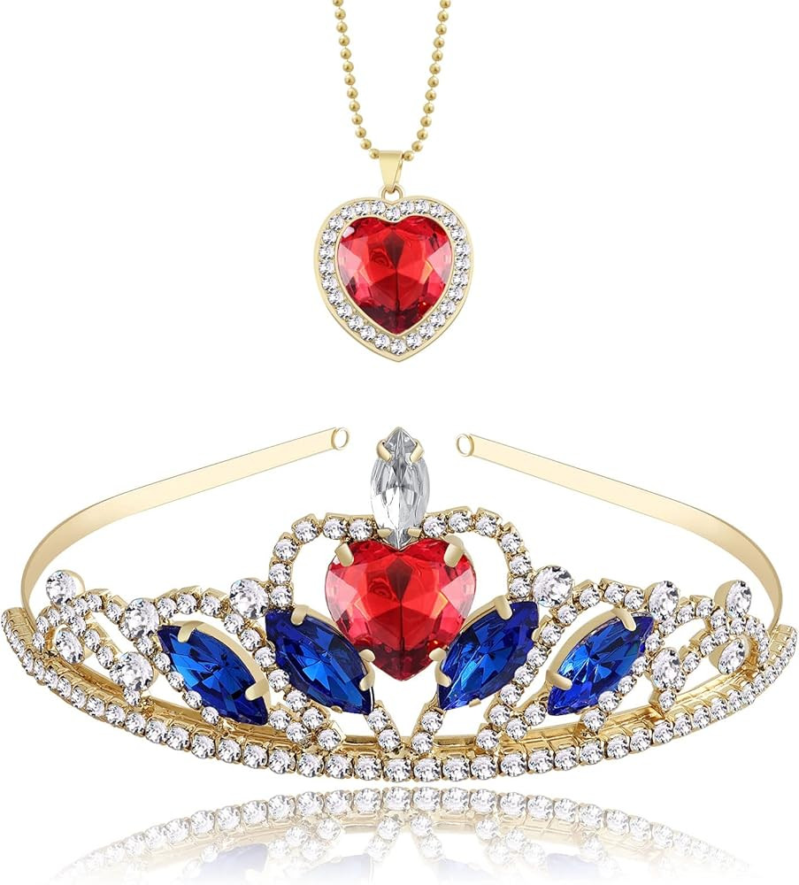 Snow White Crown Princess Snow White Headdress Tiara Halloween Costume Accessories for Women Girl... | Amazon (US)