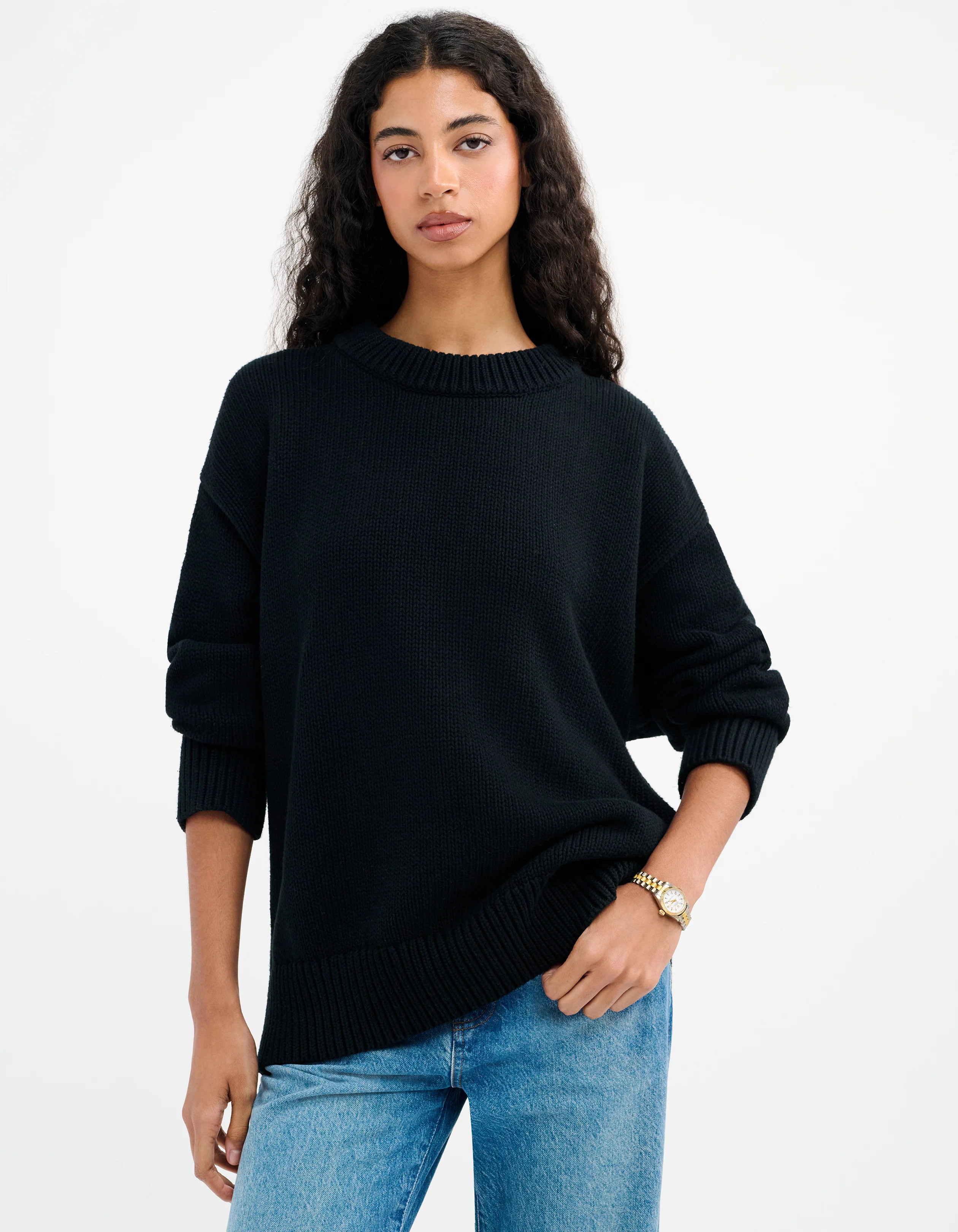 Fair Isle Sweater in Black | Shop Women's Knitwear | Rumored
