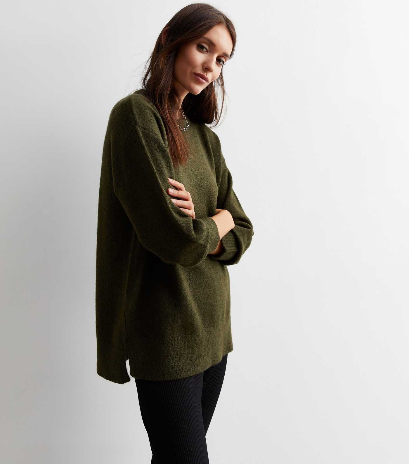 Khaki Knit Crew Neck Jumper
						
						Add to Saved Items
						Remove from Saved Items | New Look (UK)