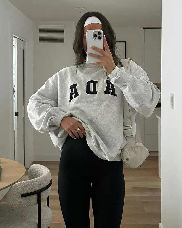 ADA Oversized Sweatshirt - Light Grey Melange | Adanola UK