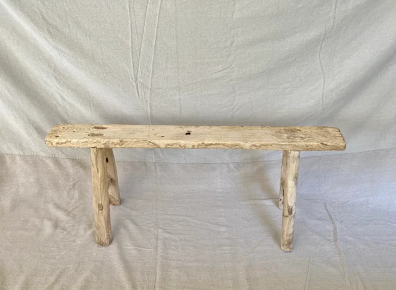 Antique Elm Skinny Bench Rustic Farmhouse Modern | Etsy | Etsy (US)