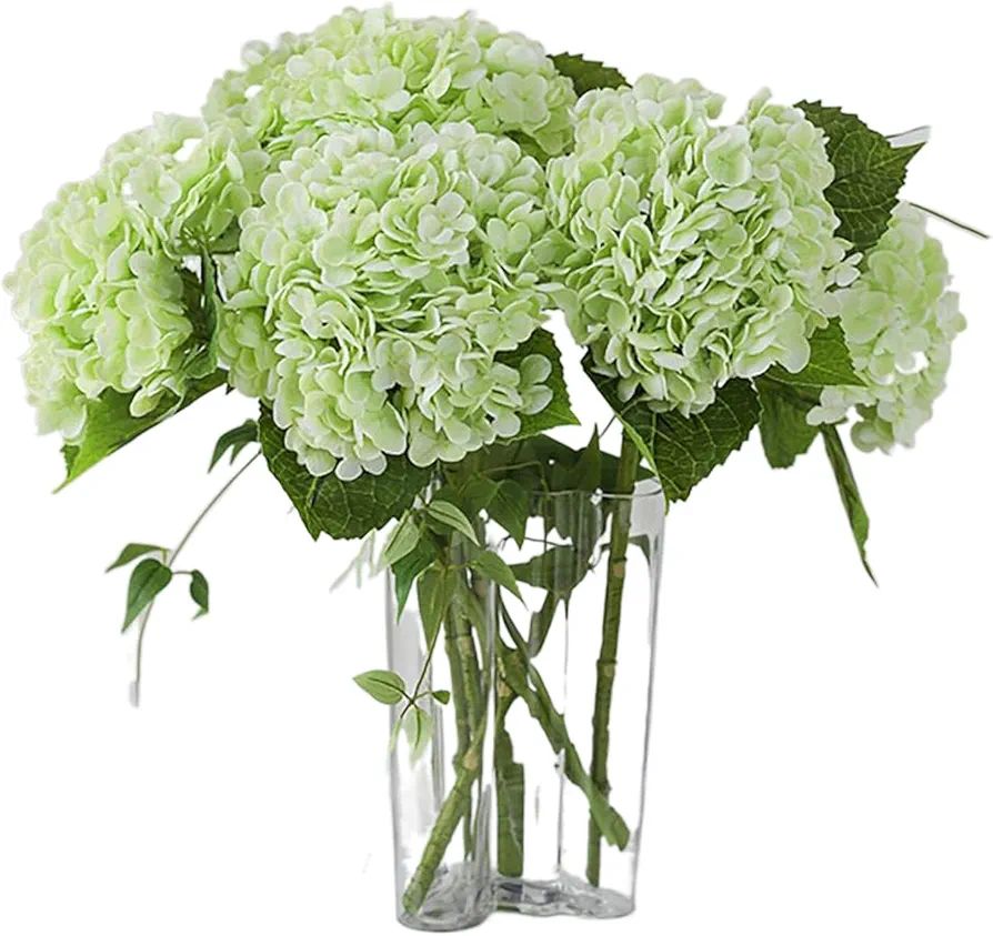 SMFM 3 Pcs 21in Artificial Hydrangea Flower Large Natural Lifelike Real Touch Hydrangea Flower Fa... | Amazon (US)