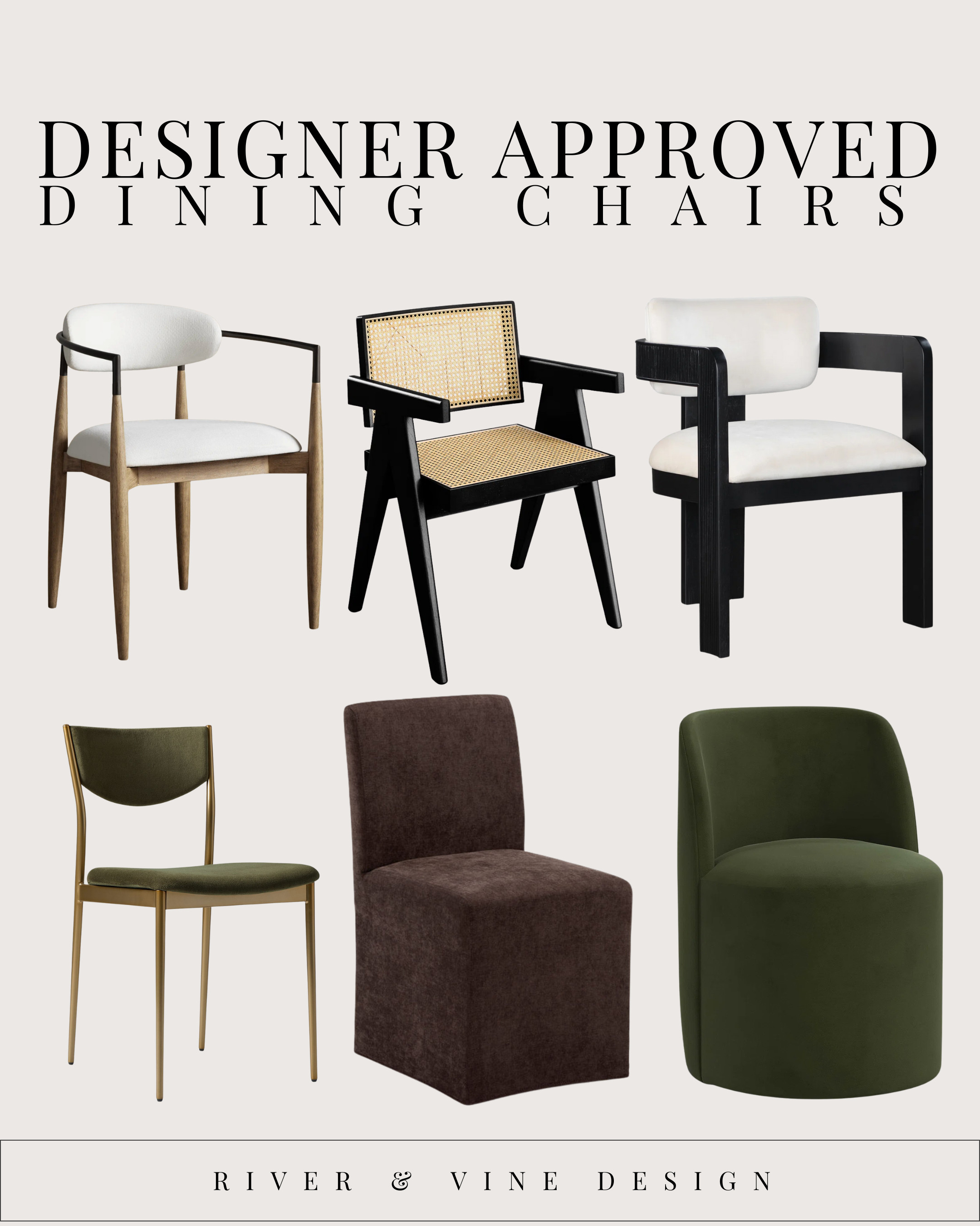 Dining chairs matter more than the table.

If you want your space to feel designed, not just furnished:

Mix textures (bouclé, cane, velvet)

Keep the palette tight

Anchor the ends with a different silhouette

These are the chairs I reach for over and over — modern, comfortable, and elevated without being fussy.

Tap to shop my designer-approved picks! 

 #LTKHome