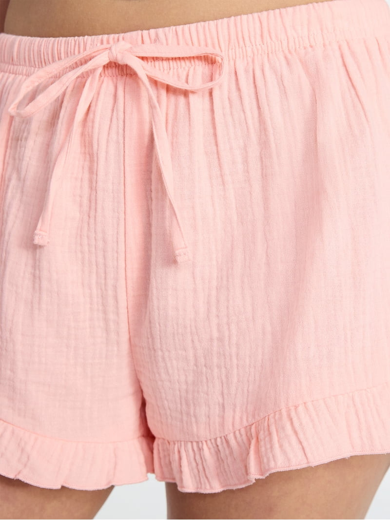 No Boundaries Ruffle Hem Shortie, Women's - Walmart.com | Walmart (US)