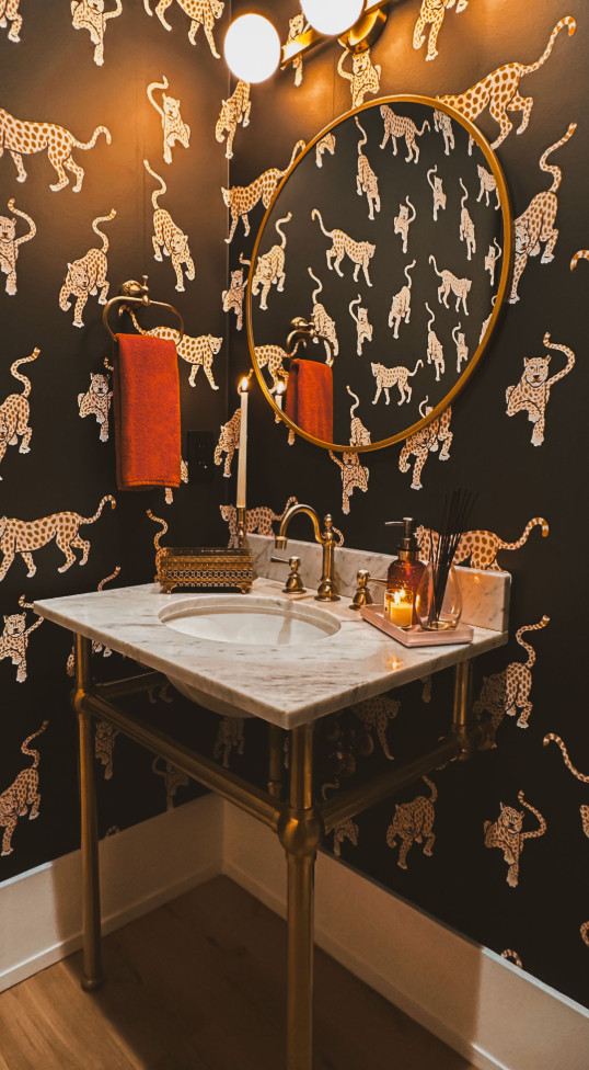 I mean you could just leave your powder bath, boring and plain....or you could give it some bold cheetah wallpaper.

#LTKdayinmylife #LTKselfcare #LTKHome