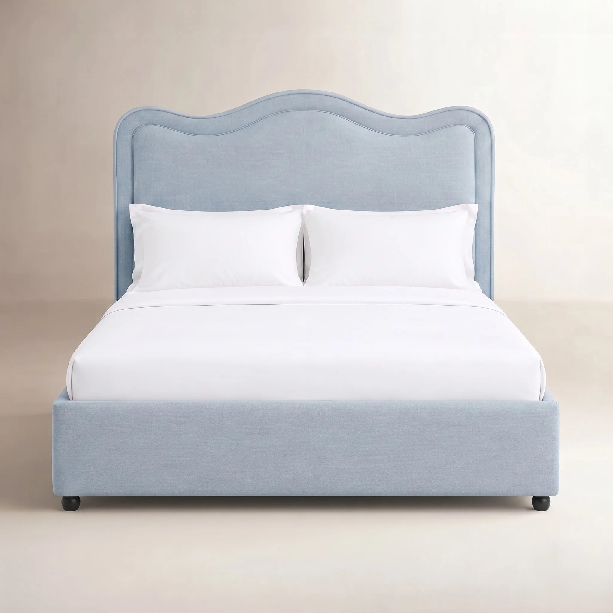 Amala Upholstered Linen Fabric Bed | Birch Lane