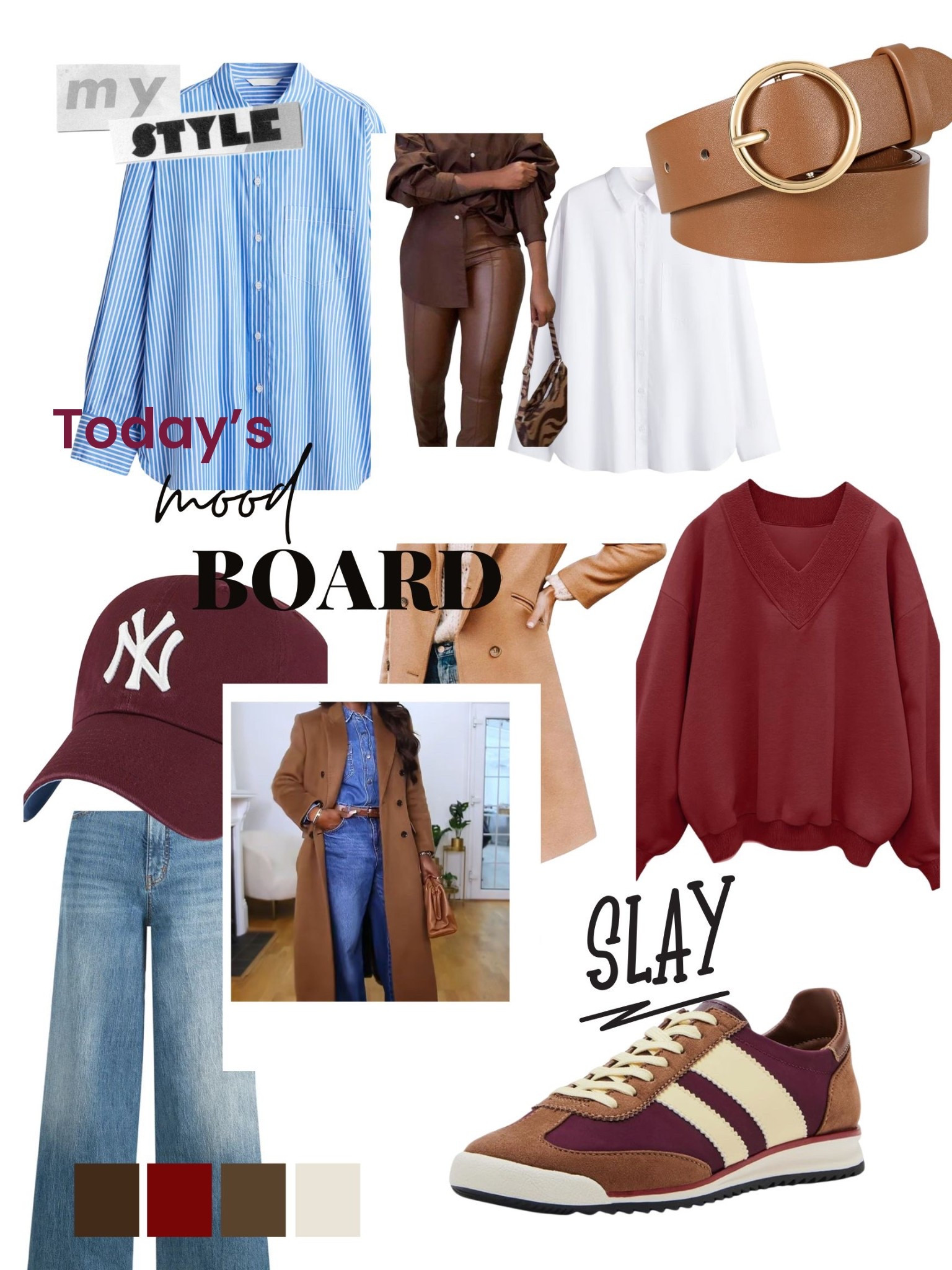I’m feeling like deep burgundy energy grounded, passionate, and poised. Blue for calm clarity, white for truth, and tan for balance. That’s today’s palette.

#palette #todaysmood #burgandy #richauntie 

#LTKStyleTip #LTKBeauty #LTKFindsUnder100