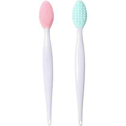 Silicone Lip Brush Tool Lip Brush for Smoother and Fuller Lip Appearance (2 pcs, Mix) | Amazon (US)