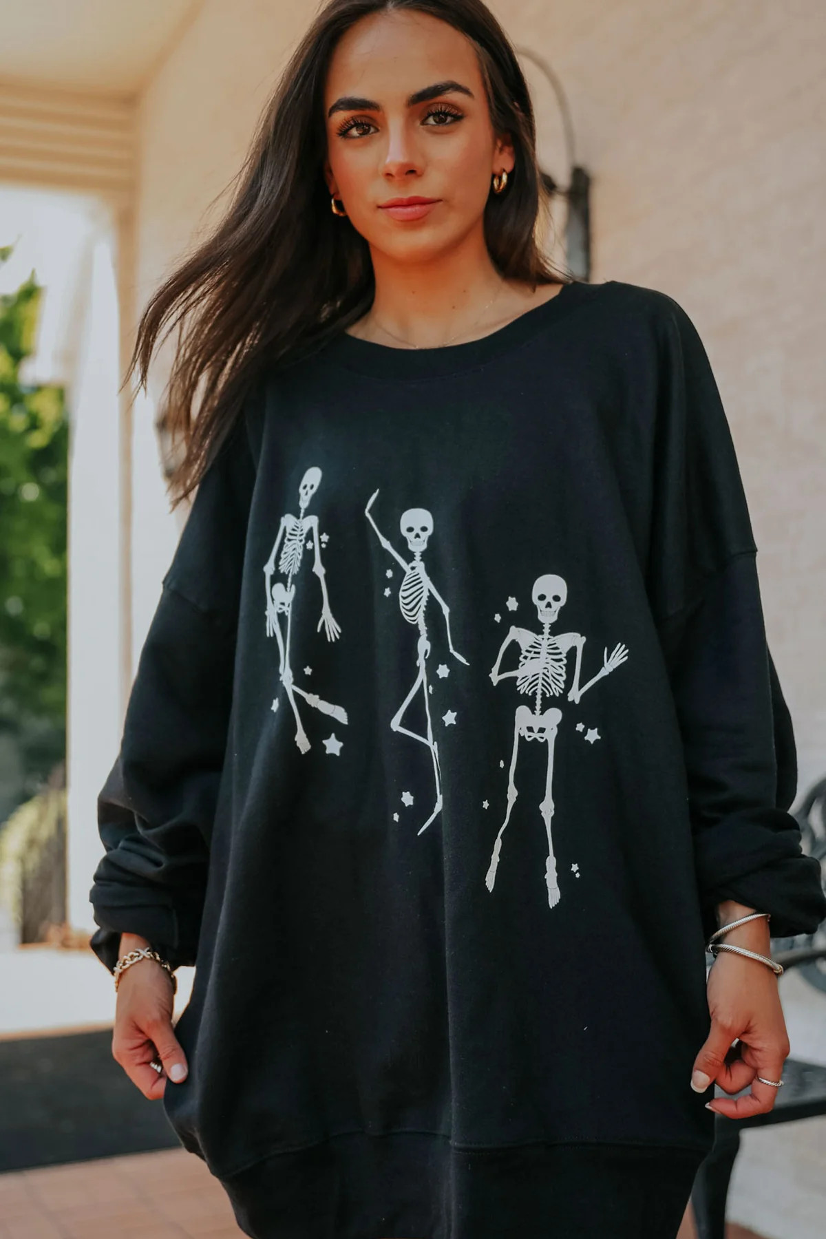 friday + saturday: skeletons glow in the dark sweatshirt | RIFFRAFF
