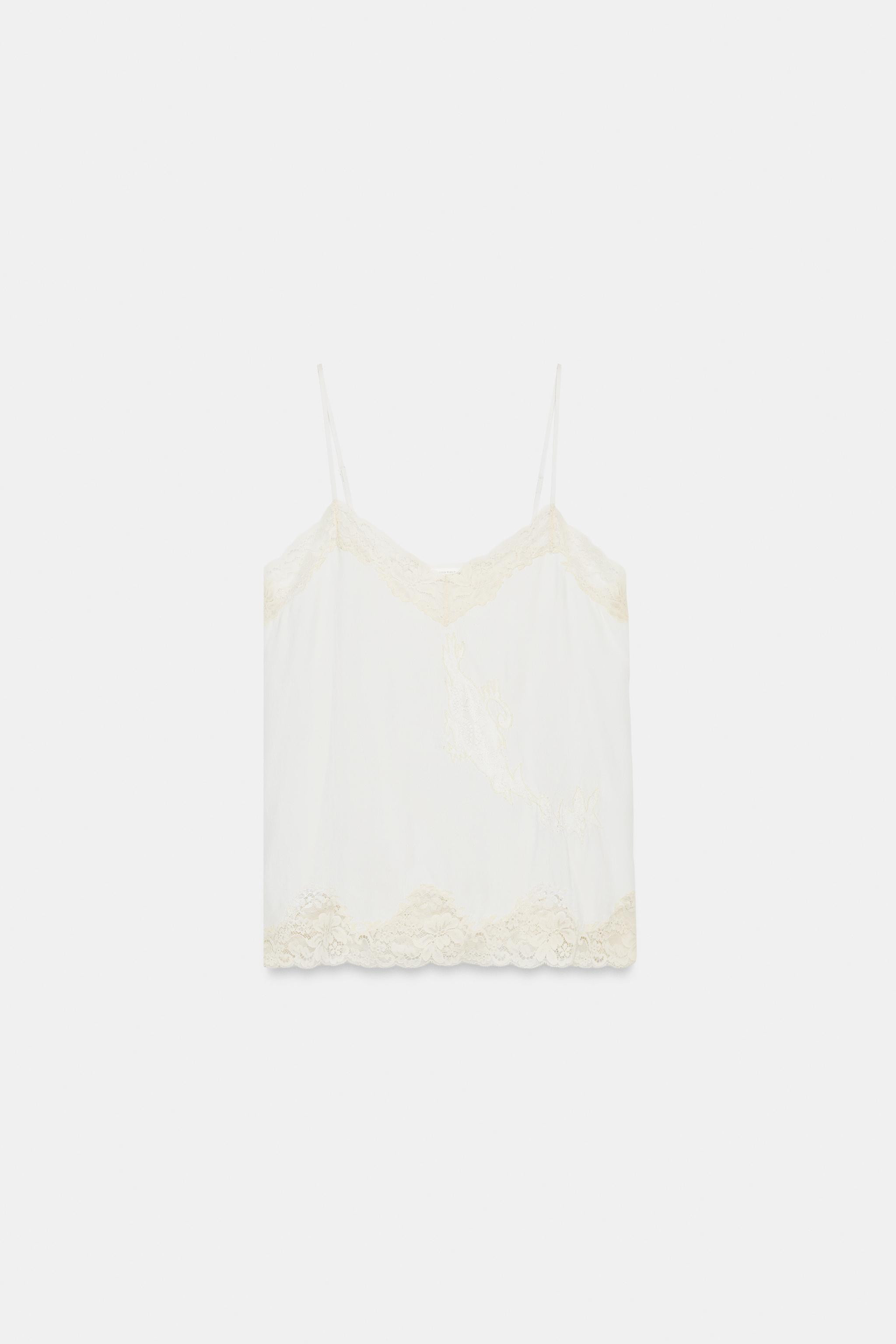ZW COLLECTION LACE CAMISOLE TOP | Zara UK
