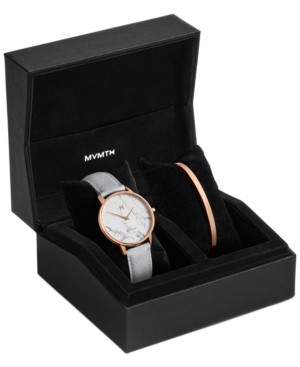 Mvmt Women's Boulevard Beverly Marble Light Gray Leather Strap Watch 38mm Gift Set | Macys (US)