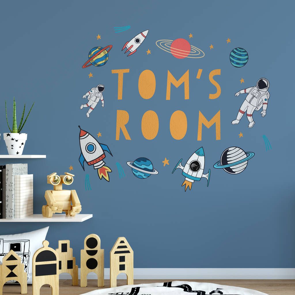 Personalised Space Wall Sticker For Kids Room | Not On The High Street