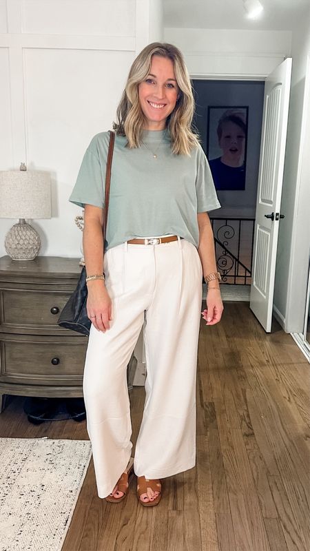 Another great spring outfit. Perfect for summer too. Small top. Tts pants in short. Light. Airy. Comfy. Smooth  #LTKMostLoved

#LTKsalealert #LTKstyletip #LTKfindsunder100