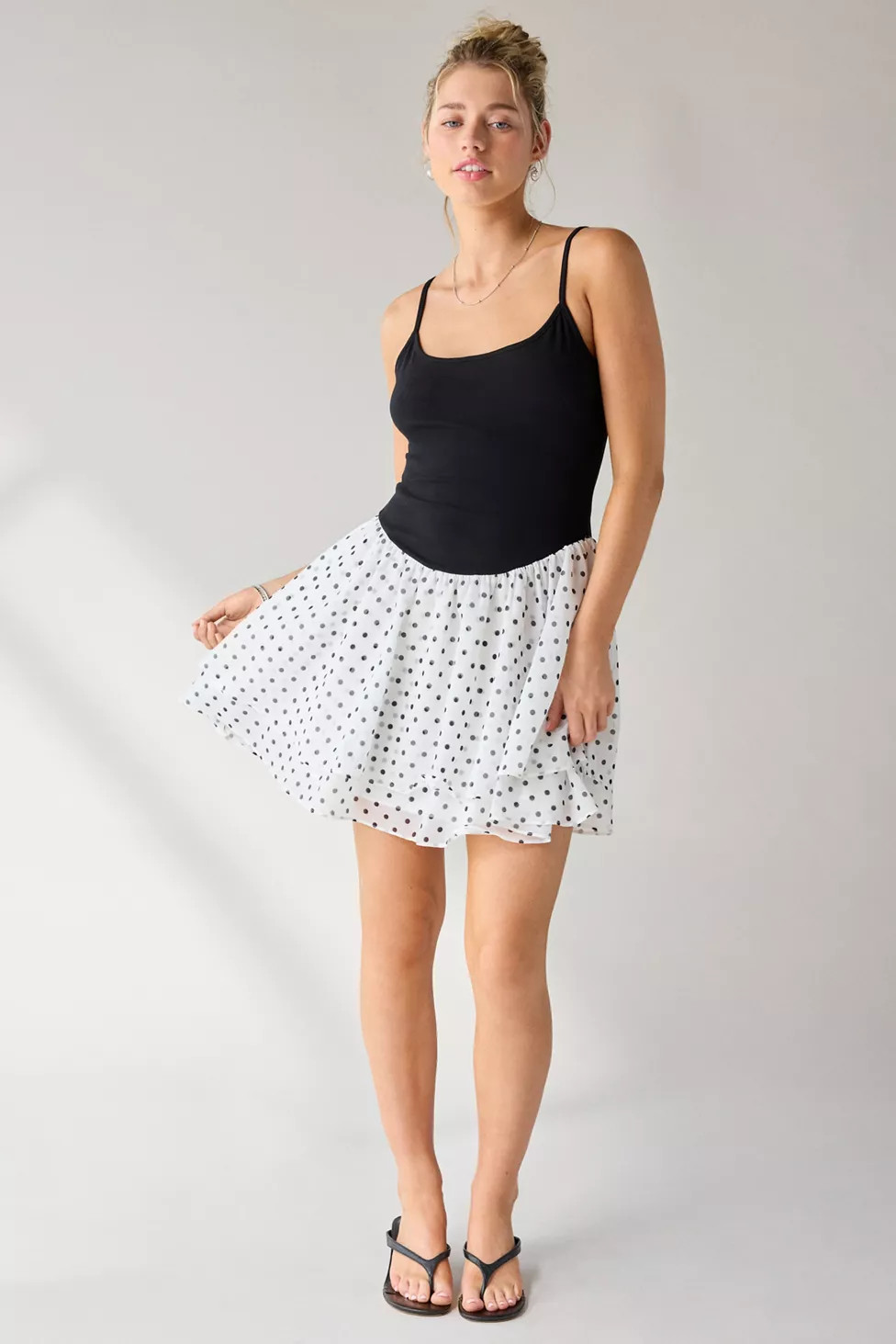 UO Sonnie Day Basque Waist Cami Mini Dress | Urban Outfitters (US and RoW)