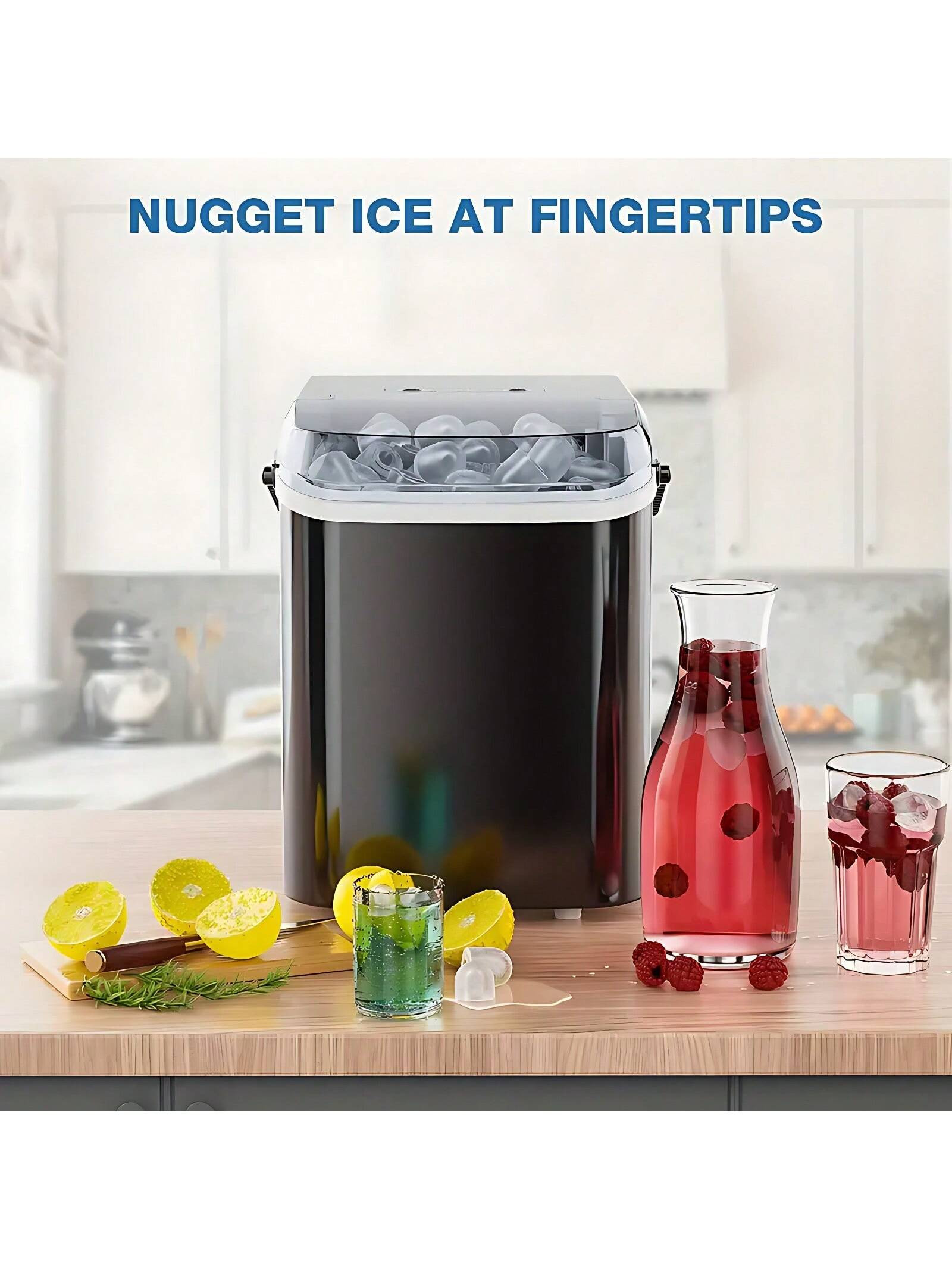 Ice Maker - Produces 6 Bullet Ice Cubes In 9 Minutes, 24 Pounds Of Ice Cubes In 26 Hours, Small P... | SHEIN