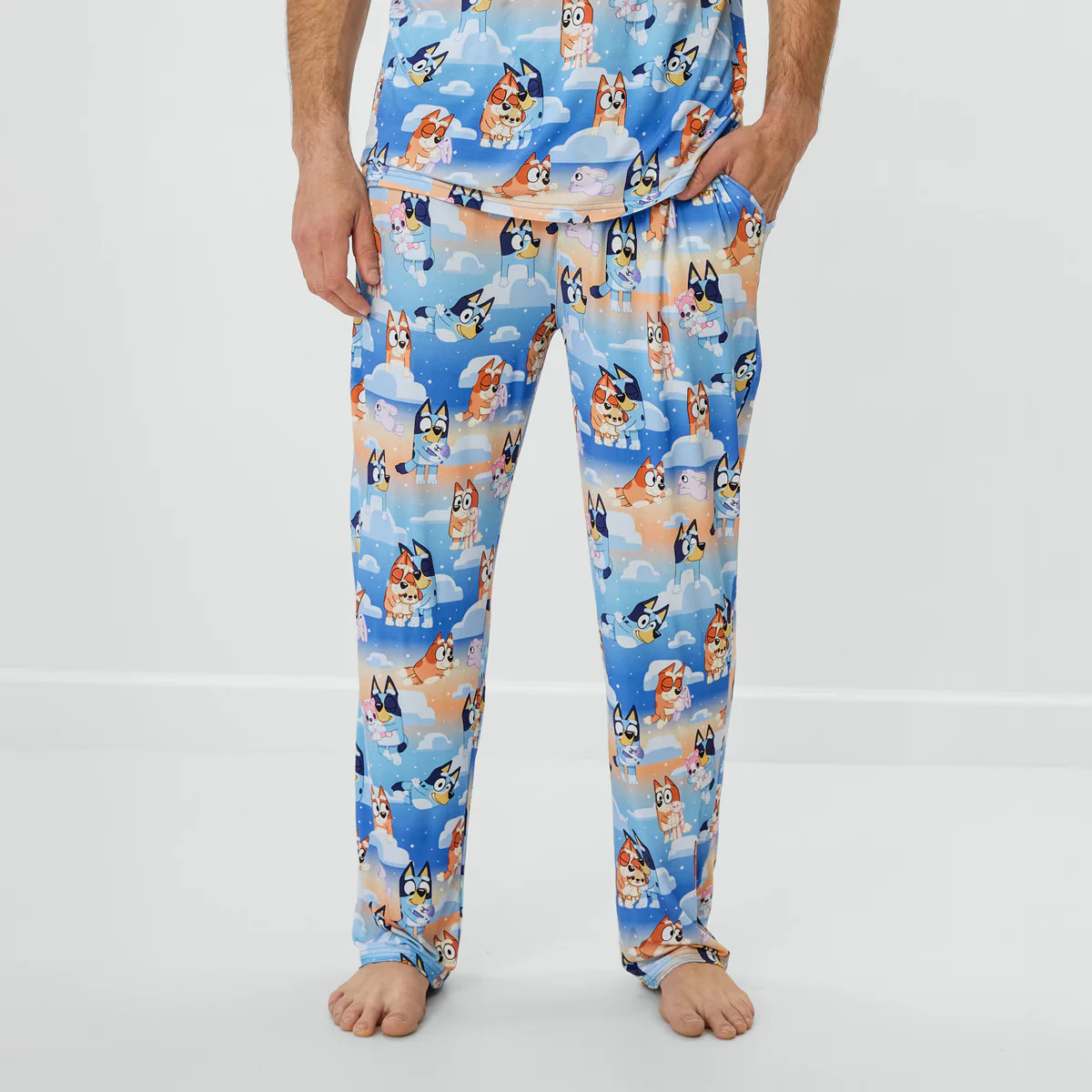 Bluey Blue Sleepytime Men's Pajama Pants | Little Sleepies