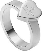 Gucci sterling silver Trademark heart ring | Farfetch Global