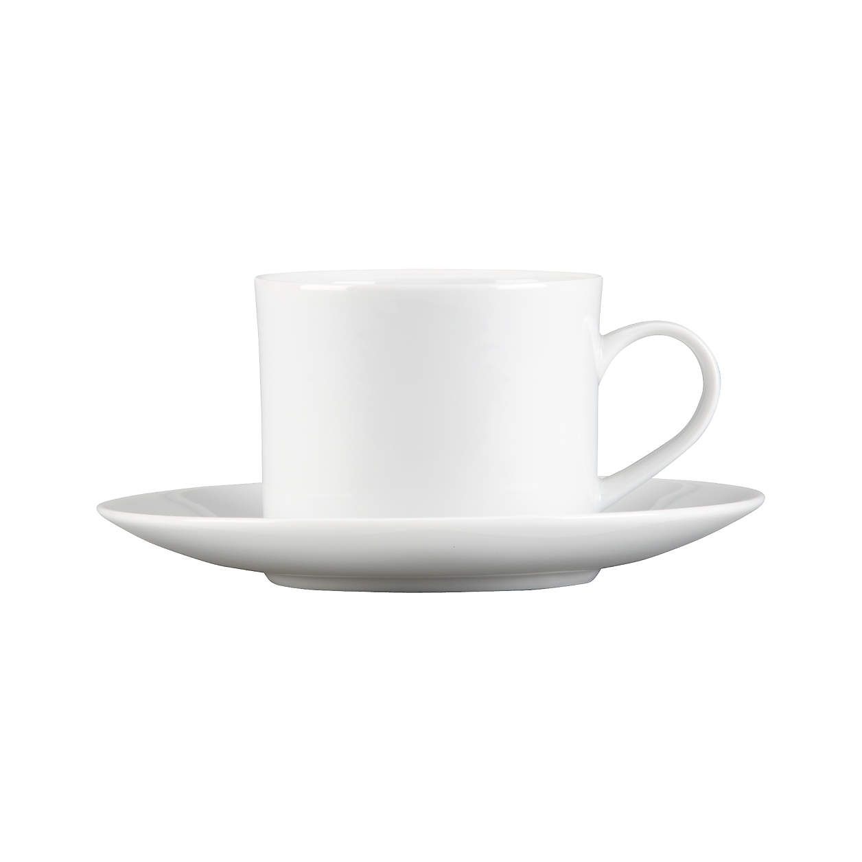 White Coffee Cup and Saucer + Reviews | Crate and Barrel | Crate & Barrel