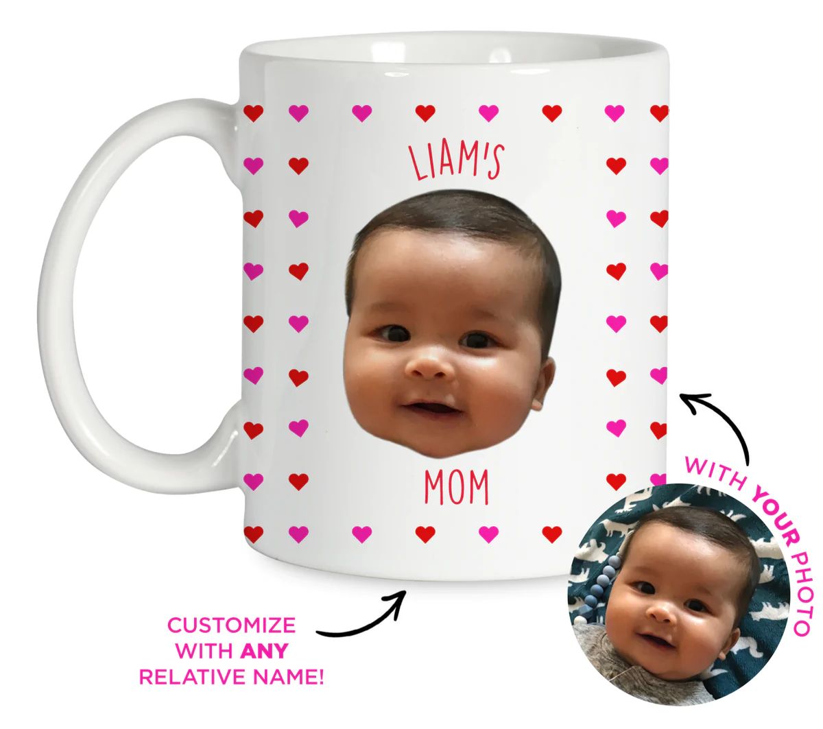 Personalized Valentine's Day Baby Mug | Type League Press