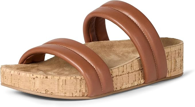 Amazon Essentials Women's Two Strap Slide Cork Sandals | Amazon (US)