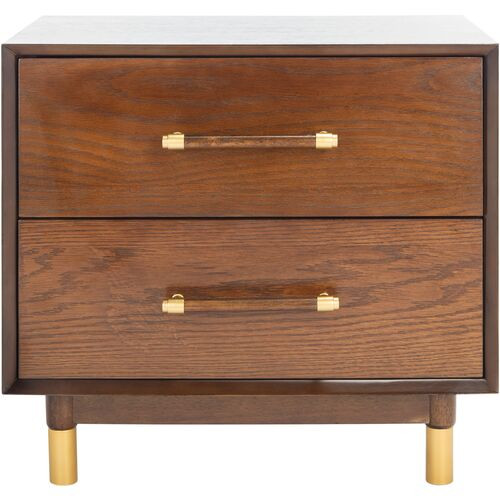 Poppy 2-Drawer Nightstand, Walnut | One Kings Lane