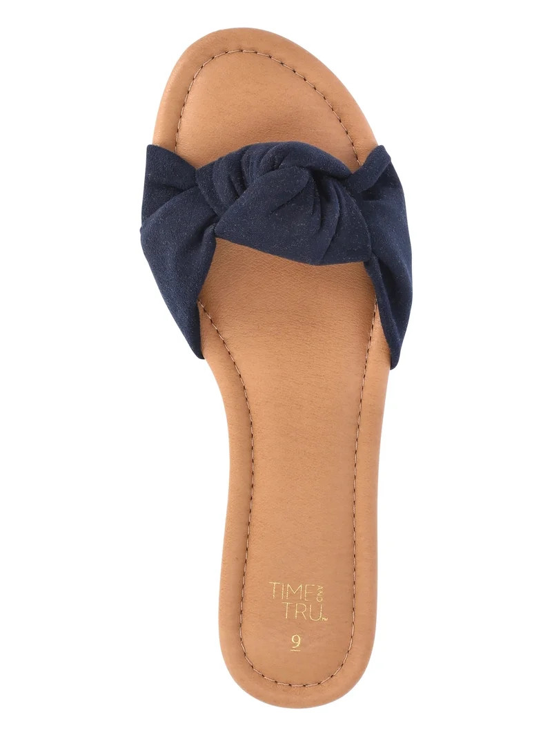 Time and Tru Women's Knot Slide Sandals | Walmart (US)