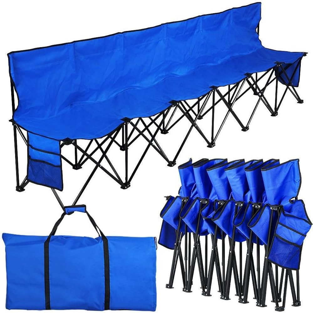 Yaheetech Foldable Sideline Bench 600D Oxford Double Layer Fabric | Amazon (US)