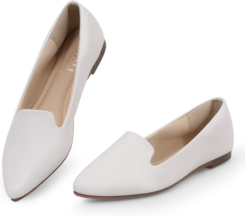 MUSSHOE Flat Shoes Women Comfortable Slip on Women's Flats | Amazon (US)