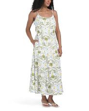 Linen Blend Passport Medallion Maxi Dress | TJ Maxx