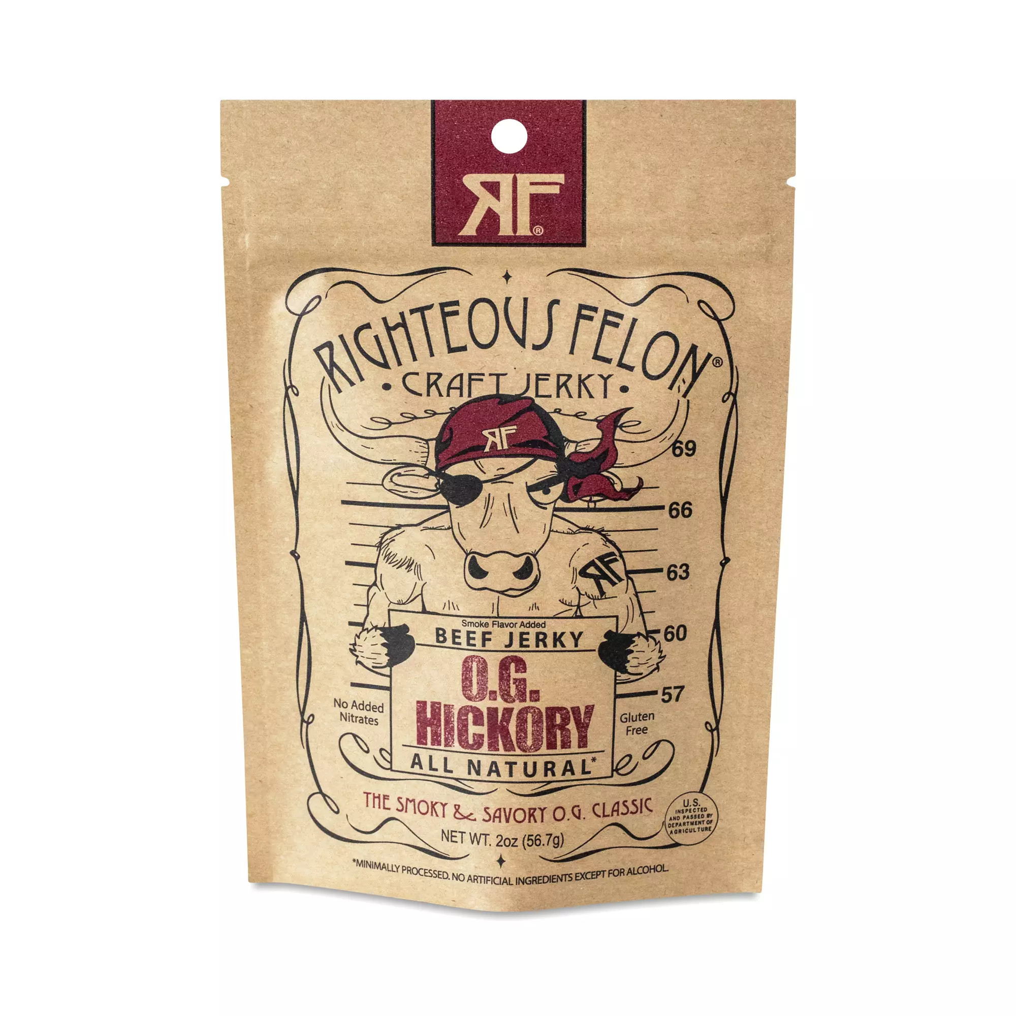 Righteous Felon, Beef Jerky, O.G. Hickory | Thrive Market