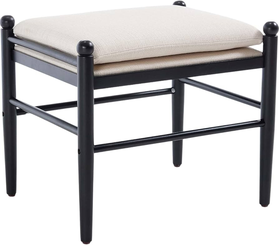 Kmax Ottoman Bench, 19 Inch Tall Vanity Chairs No Wheels, Upholstered Ktichen Chairs Backless Woo... | Amazon (US)