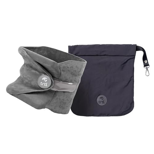 trtl Travel and Airplane Pillow - Real Sleeping Experience on Long Flights - Neck and Shoulder Support - Super-Soft, Lightweight, Easy-to-Carry, and Machine-Washable Flight Pillow - Grey | Amazon (CA)