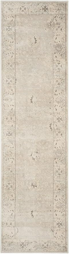 SAFAVIEH Vintage Collection 6'7" x 9'2" Light Grey/Ivory VTG433D Oriental Traditional Distressed ... | Amazon (US)