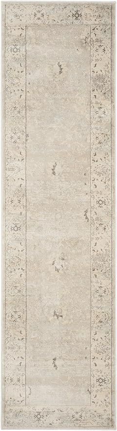 SAFAVIEH Vintage Collection 6'7" x 9'2" Light Grey/Ivory VTG433D Oriental Traditional Distressed ... | Amazon (US)