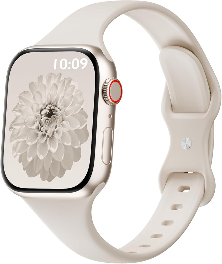 Sport Slim Silicone Bands Compatible for Apple Watch Band 38mm 42mm 40mm 44mm 41mm 45mm 46mm 49mm... | Amazon (US)