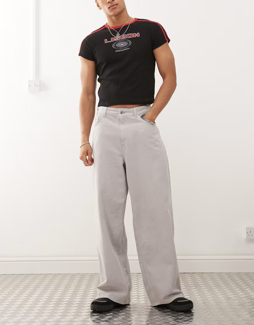 COLLUSION antifit jeans in grey | ASOS (Global)