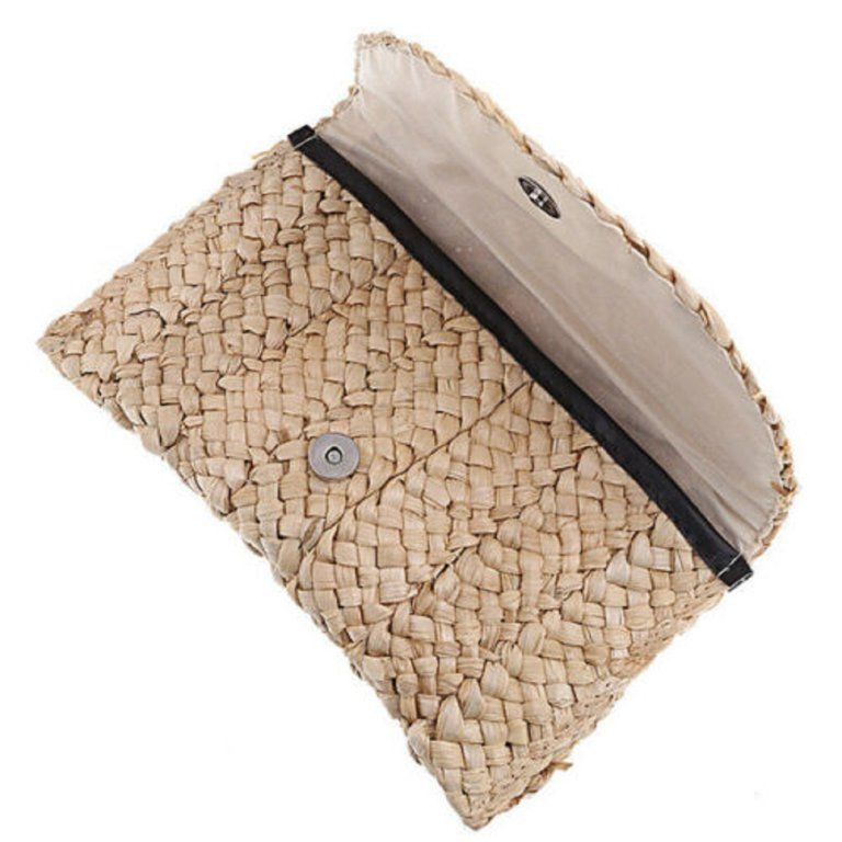 Binpure Female Clutch Straw Knitted Handbag ,Cute Retro Bag, Long Purse Bag | Walmart (US)