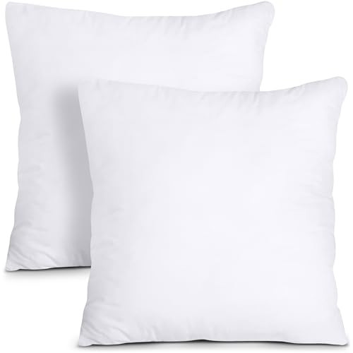 Utopia Bedding Throw Pillows Insert (Pack of 2, White) - 18 x 18 Inches Bed and Couch Pillows - Indoor Decorative Pillows | Amazon (US)