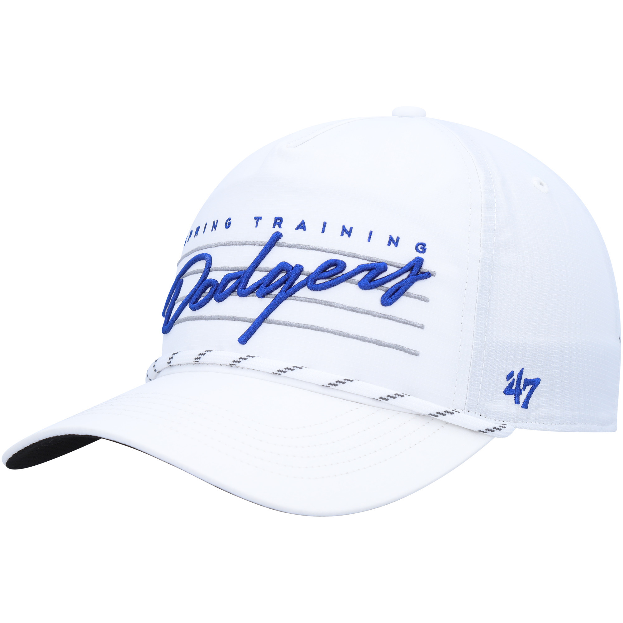 Men's '47 White Los Angeles Dodgers Downburst Hitch Snapback Hat | Fanatics