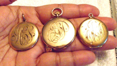LOT of 3pcs. ~ Antique 10K Gold Filled Edwardian/Victorian EXTRA ~ LARGE Lockets | eBay | eBay US