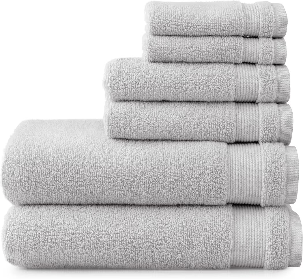 Martha Stewart 100% Cotton Bath Towels Set of 6 Piece, 2 Bath Towels, 2 Hand Towels, 2 Washcloths... | Amazon (US)