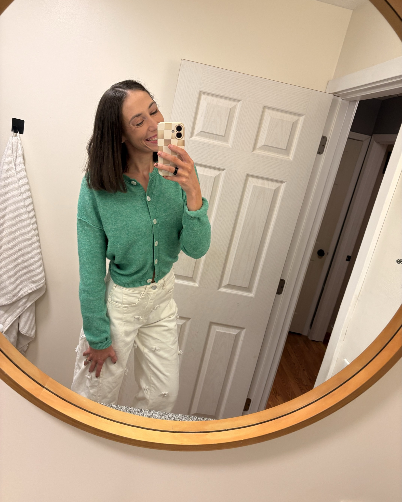 Obsessed with these bow jeans! And I have this cashmere sweater in just about every color 😍😍😍 run! This cardigan is on sale today only! 🏃‍♀️ 

#LTKHoliday #LTKGiftGuide #LTKCyberWeek